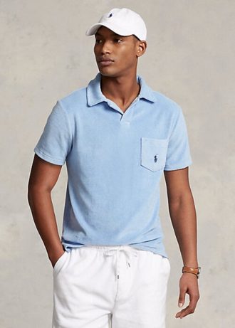 AZURE Men’s Ralph Lauren Custom Slim Fit Terry Polo Shirts