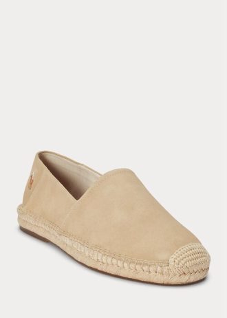 Beige Men’s Ralph Lauren Cevio Suede Espadrille