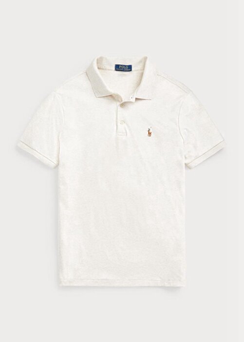Beige Men’s Ralph Lauren Custom Slim Fit Soft Cotton Polo Shirts Beige Men’s Ralph Lauren Custom Slim Fit Soft Cotton Polo Shirts
