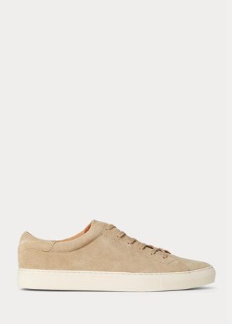 Beige Men’s Ralph Lauren Jermain Suede Sneakers