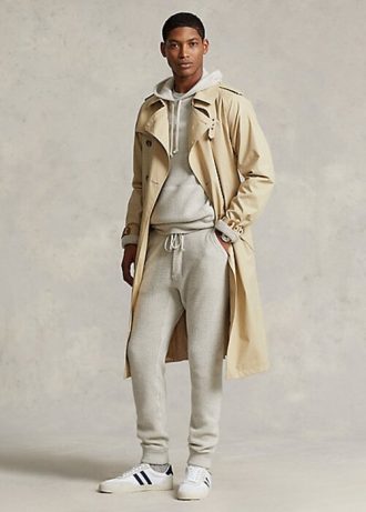 Beige Men’s Ralph Lauren Stretch Cotton Trench Coats