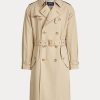 Beige Men’s Ralph Lauren Stretch Cotton Trench Coats