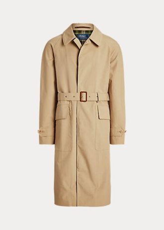 Beige Men’s Ralph Lauren Woven Cotton Walking Coats