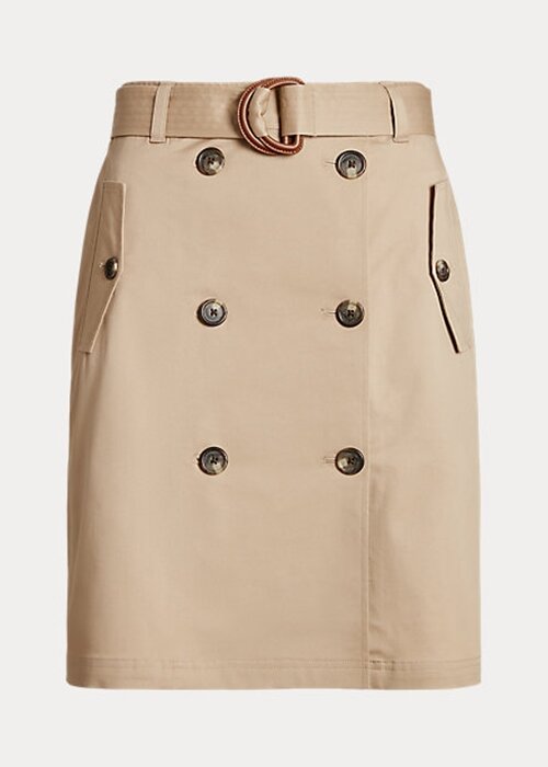 Beige Women’s Ralph Lauren Belted Micro-Sanded Twill Skirts Beige Women’s Ralph Lauren Belted Micro-Sanded Twill Skirts