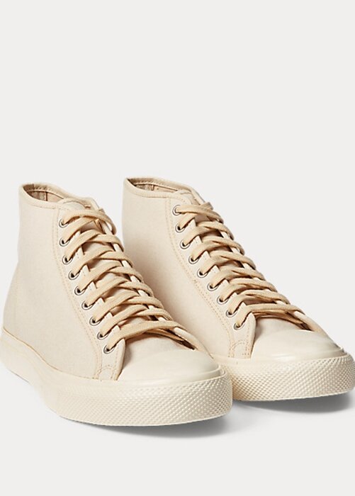 Beige Women’s Ralph Lauren Mayport Canvas Sneakers Beige Women’s Ralph Lauren Mayport Canvas Sneakers