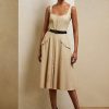 Beige Women’s Ralph Lauren Semira Wool Gabardine Day Dress