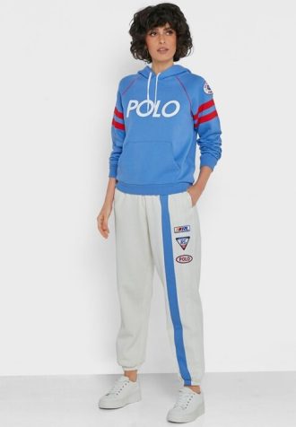 Beige Women’s Ralph Lauren Side Striped Sweatpants