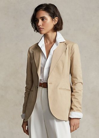 Beige Women’s Ralph Lauren Stretch Twill Blazers