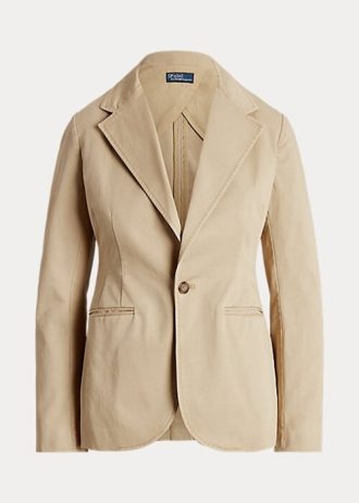 Beige Women’s Ralph Lauren Stretch Twill Blazers