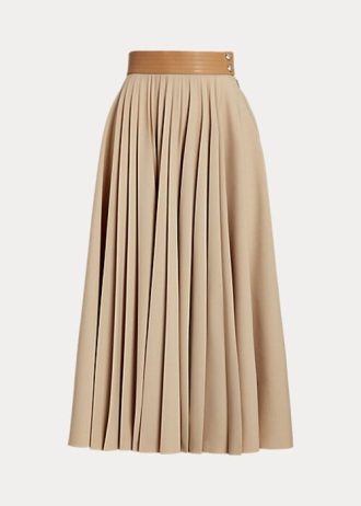 Beige Women’s Ralph Lauren Witley Stretch Flannel Skirts