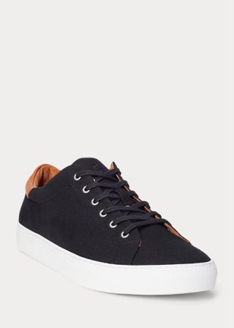 Black / Brown Men’s Ralph Lauren Jermain Pique Sneakers