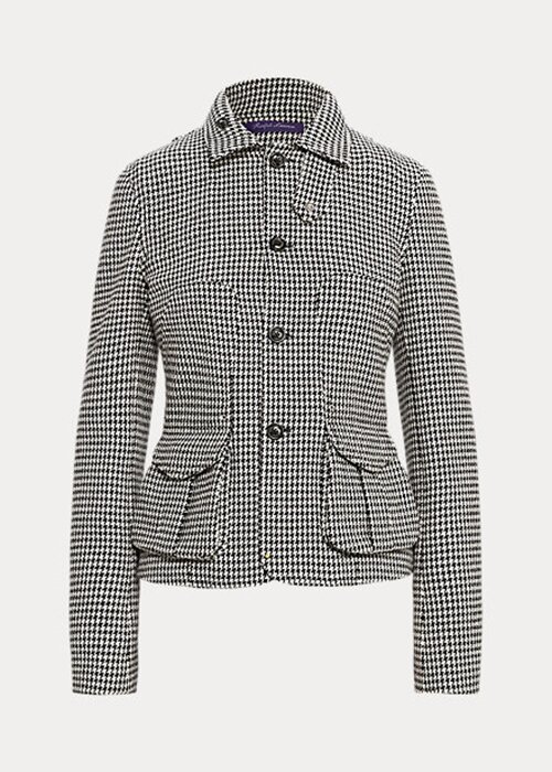 Black / Cream Women’s Ralph Lauren Cartwright Houndstooth Wool-Blend Jackets Black / Cream Women’s Ralph Lauren Cartwright Houndstooth Wool-Blend Jackets