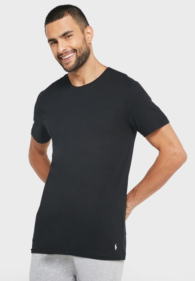 Black Men’s Ralph Lauren 3 Pack Assorted Crew Neck T Shirts