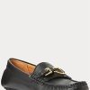 Black Men’s Ralph Lauren Anders Leather Driver Casual Shoes