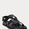 Black Men’s Ralph Lauren Biorn Calfskin Sandals