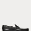 Black Men’s Ralph Lauren Chalmers Burnished Calfskin Penny Loafers