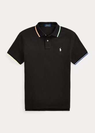 Black Men’s Ralph Lauren Classic Fit Mesh Polo Shirts