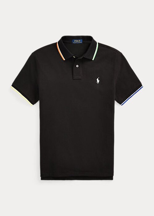Black Men’s Ralph Lauren Classic Fit Mesh Polo Shirts Black Men’s Ralph Lauren Classic Fit Mesh Polo Shirts