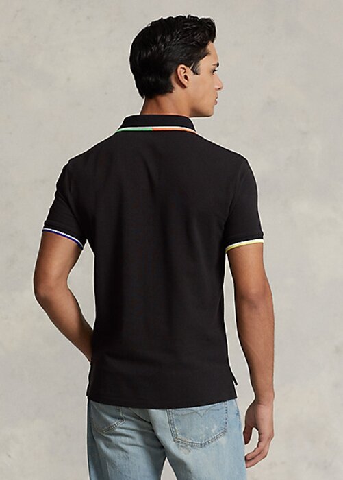 Black Men’s Ralph Lauren Classic Fit Mesh Polo Shirts Black Men’s Ralph Lauren Classic Fit Mesh Polo Shirts