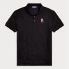 Black Men’s Ralph Lauren Custom Slim Fit Bear Polo Shirts Black Men’s Ralph Lauren Custom Slim Fit Bear Polo Shirts