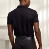 Black Men’s Ralph Lauren Custom Slim Fit Bear Polo Shirts Black Men’s Ralph Lauren Custom Slim Fit Bear Polo Shirts
