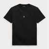 Black Men’s Ralph Lauren Custom Slim Fit Crewneck  T Shirts