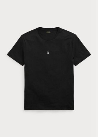 Black Men’s Ralph Lauren Custom Slim Fit Crewneck  T Shirts