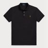 Black Men’s Ralph Lauren Custom Slim Fit Soft Cotton Polo Shirts