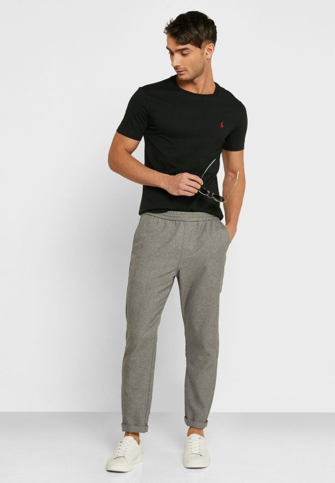 Black Men’s Ralph Lauren Embroidered Logo Crew Neck T Shirts