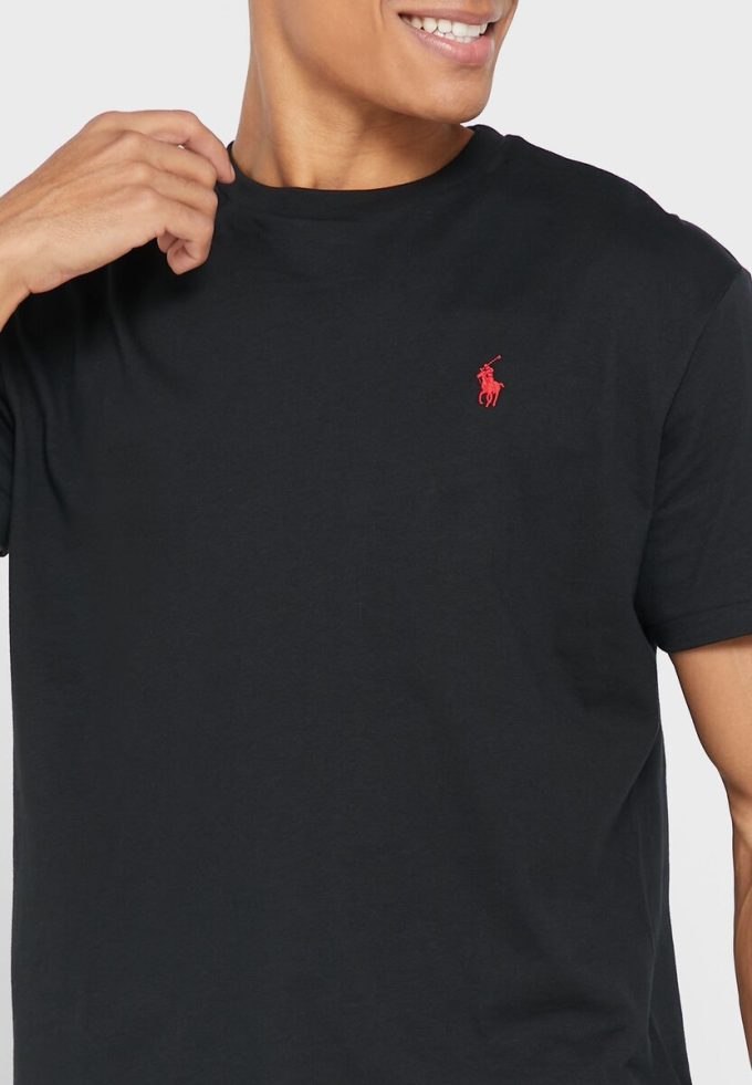 Black Men’s Ralph Lauren Essential Crew Neck T Shirts