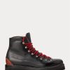 Black Men’s Ralph Lauren Fidel Burnished Calfskin Boots