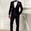 Black Men’s Ralph Lauren Gregory Handmade Barathea Tuxedo  Pants
