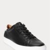 Black Men’s Ralph Lauren Jermain Leather Sneakers