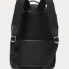 Black Men’s Ralph Lauren Leather-Trim Travel Backpacks Black Men’s Ralph Lauren Leather-Trim Travel Backpacks
