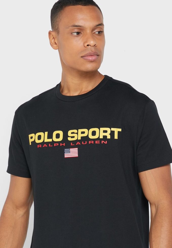 Black Men’s Ralph Lauren Logo Crew Neck T Shirts