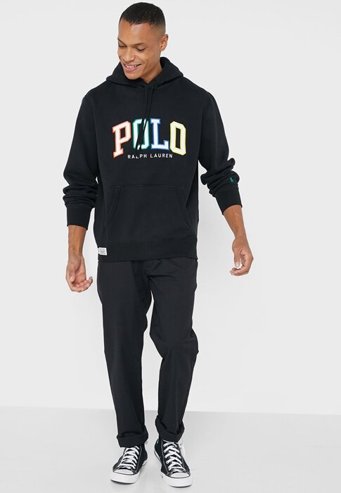 Black Men’s Ralph Lauren Logo Hoodie Black Men’s Ralph Lauren Logo Hoodie