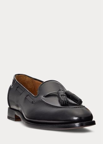 Black Men’s Ralph Lauren Luther Tassel Calfskin Loafers