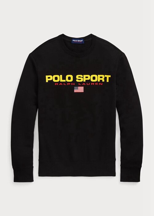 Black Men’s Ralph Lauren Polo Sport Fleece Sweatshirt Black Men’s Ralph Lauren Polo Sport Fleece Sweatshirt