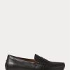 Black Men’s Ralph Lauren Reynold Full-Grain Driver Casual Shoes
