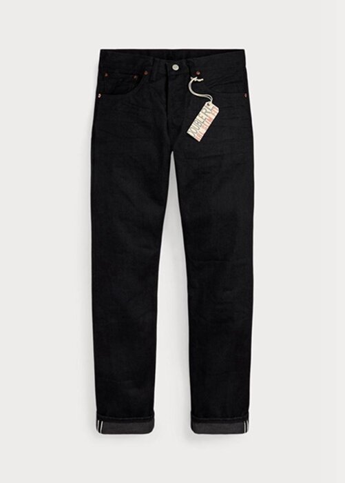 Black Men’s Ralph Lauren Slim Fit Black-on-black Selvedge Jeans Black Men’s Ralph Lauren Slim Fit Black-on-black Selvedge Jeans
