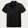 Black Men’s Ralph Lauren Slim Fit Mesh Polo Shirts Black Men’s Ralph Lauren Slim Fit Mesh Polo Shirts