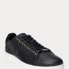 Black Men’s Ralph Lauren Wilton Leather Sneakers