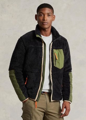 Black Men’s Ralph Lauren Wind-blocking Hybrid   Jackets