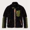 Black Men’s Ralph Lauren Wind-blocking Hybrid   Jackets