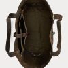 Black Over Brown Women’s Ralph Lauren Leather Tote Bags Black Over Brown Women’s Ralph Lauren Leather Tote Bags
