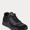 Black / Red Men’s Ralph Lauren Trackster 200 Sneakers