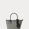 Black/White Houndstooth Women’s Ralph Lauren Houndstooth Mini Bellport Tote Bags Black/White Houndstooth Women’s Ralph Lauren Houndstooth Mini Bellport Tote Bags