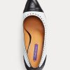 Black / White Women’s Ralph Lauren Ainsley Color-Blocked Calfskin Heels Black / White Women’s Ralph Lauren Ainsley Color-Blocked Calfskin Heels