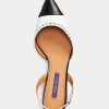 Black / White Women’s Ralph Lauren Garland Color-Blocked Slingback Heels Black / White Women’s Ralph Lauren Garland Color-Blocked Slingback Heels