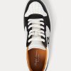 Black / White Women’s Ralph Lauren Jinett Color-Blocked Low-Top Sneakers